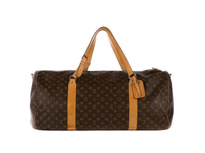 Seltene Louis Vuitton Reisetasche "Soft" 65cm in weichem Leder und Leinwand mit Monogramm in gutem Zustand! Braun  ref.102885
