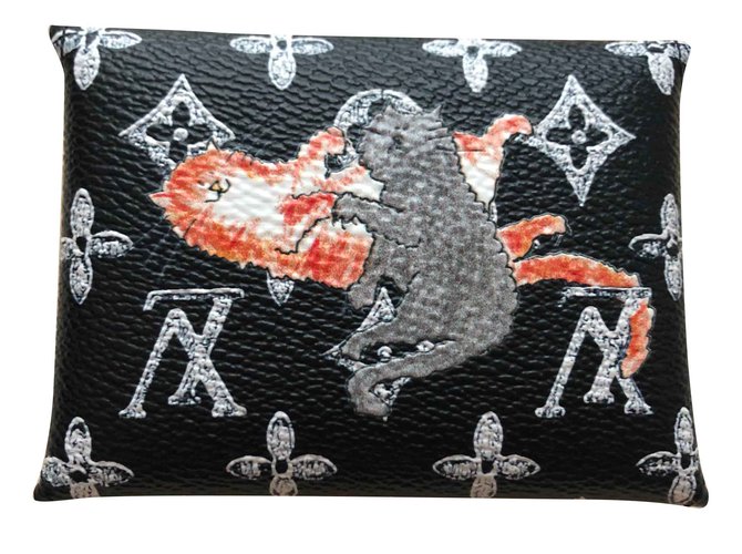 Louis Vuitton Purses, wallets, cases Black Multiple colors Leather  ref.102894