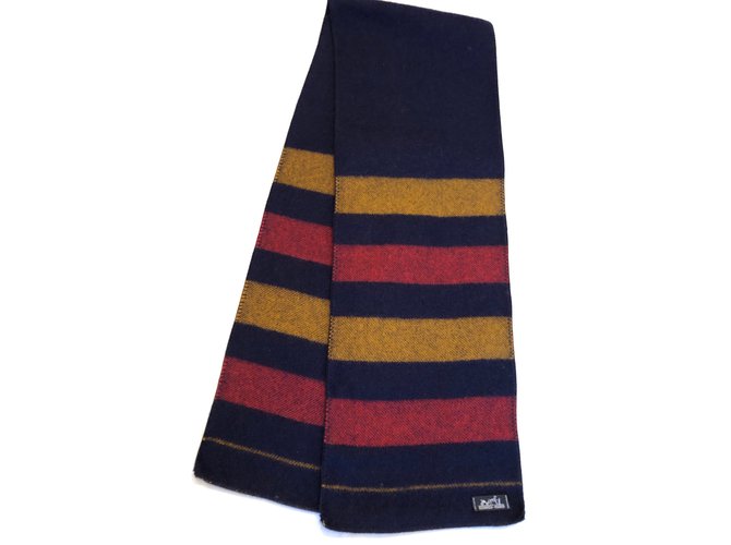 Hermès Rocabar scarf Navy blue Wool  ref.102900