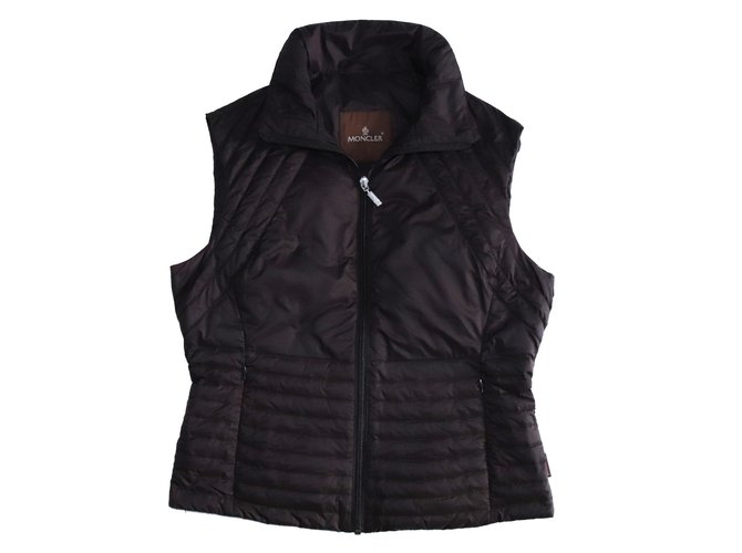 Moncler Coats, Outerwear Brown Polyamide  ref.102968