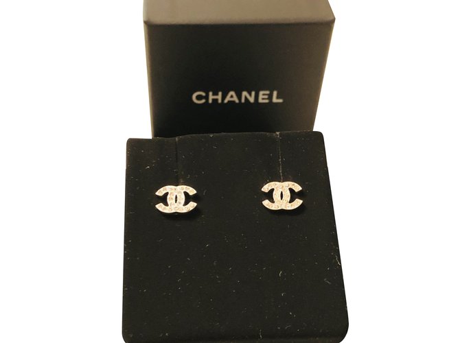 Brinco Chanel Prata Metal  ref.102973