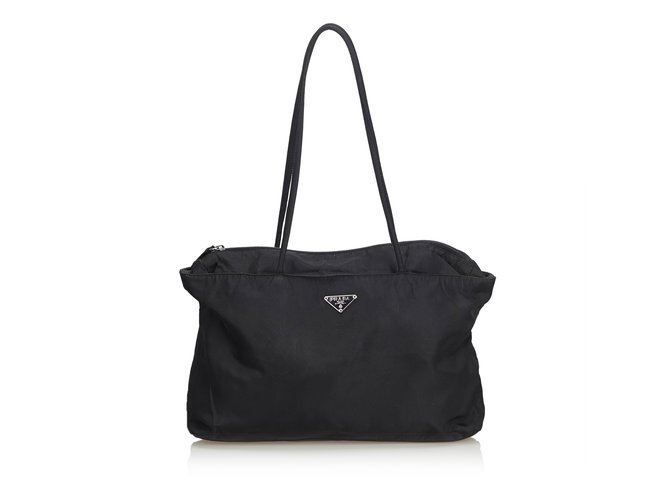 Prada Nylon Tote Bag Black Cloth  ref.103020