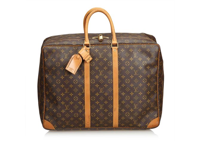 Louis Vuitton Monogram Sirius 55 Brown Leather Cloth  ref.103095