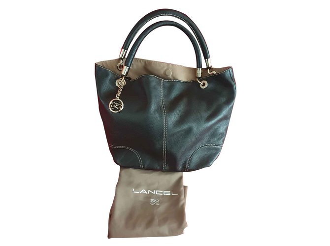 Lancel French Flair Shopping Bag in Black Leather  ref.103118