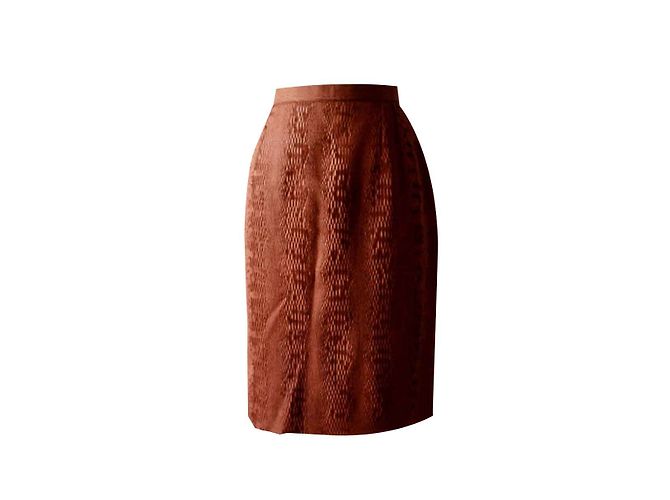 Olivier Streli Olivier Strelli Bleistiftrock Bronze Schlangenleder Optik
