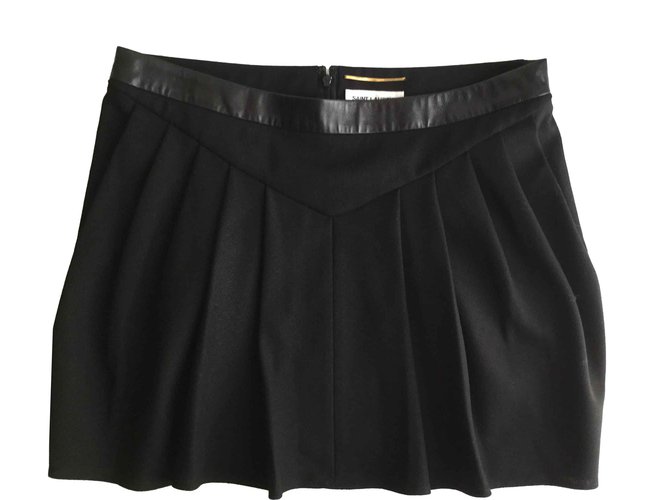 Saint Laurent Skirts Black Wool  ref.103359