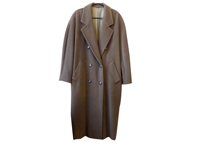 Max Mara coat overcoat Beige Wool  ref.103371