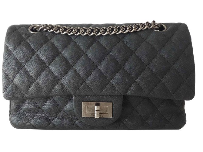 Chanel bag 2.55 Black Leather  ref.103401