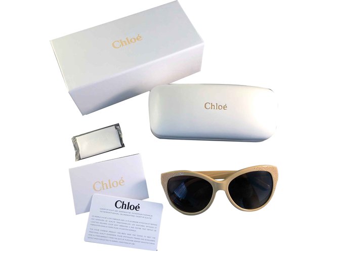 Chloé Oculos escuros Bege  ref.103409