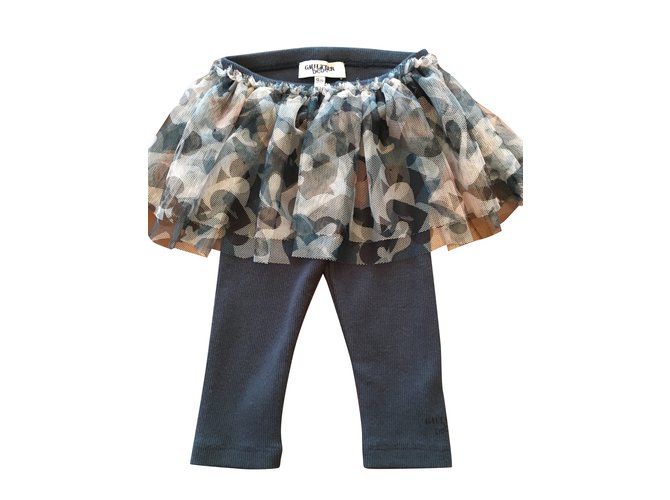Jean Paul Gaultier Pantalones-pantalones Jerzy de Gaultier Baby. Azul Algodón Tul  ref.103425