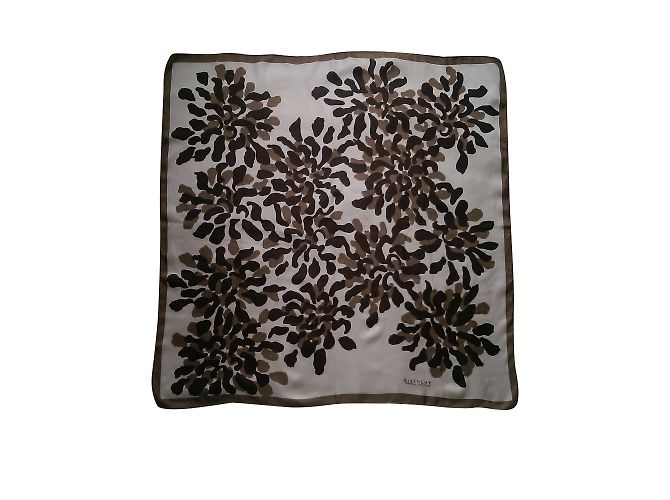 Sciarpa di seta Givenchy Marrone Beige 