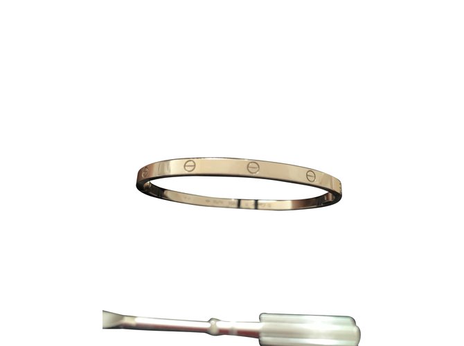 Cartier love bracelet 17 White White gold  ref.103450