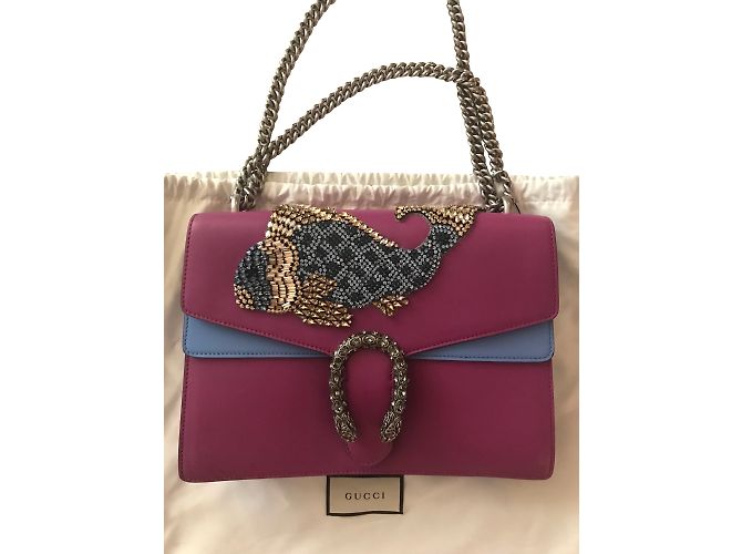 Gucci Dionysus Leder Handtasche Hellblau