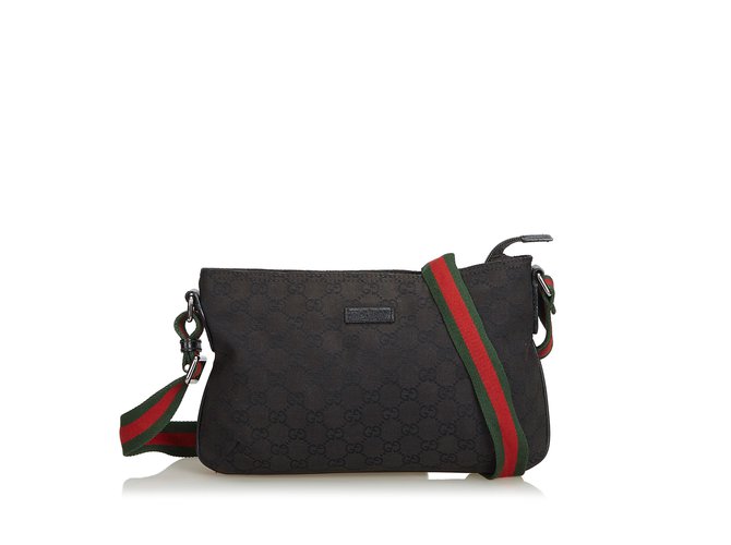 Gucci GG Web Canvas Crossbody Bag 