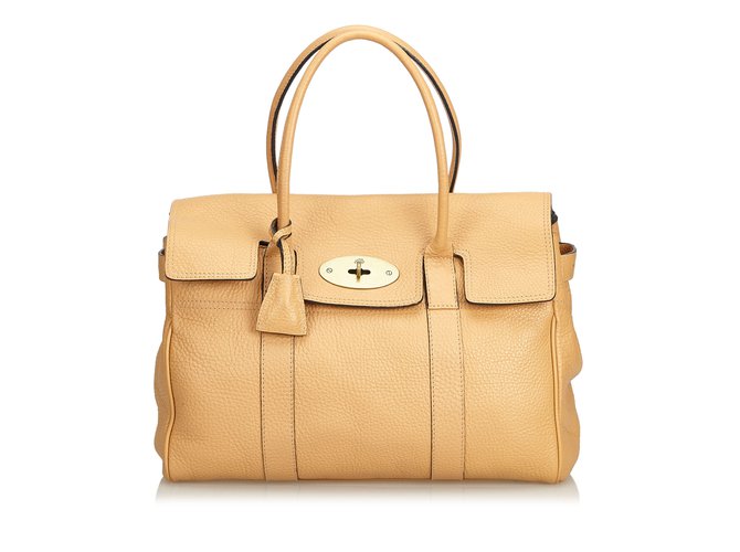 Mulberry Leather Bayswater Brown Beige  ref.103543