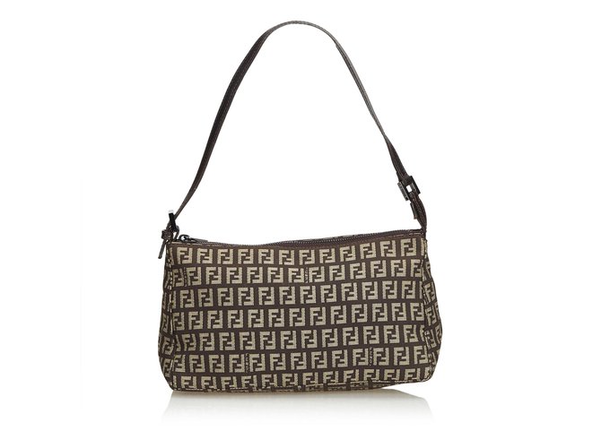 FENDI BROWN ZUCCHINO BAGUETTE BAG – RDB