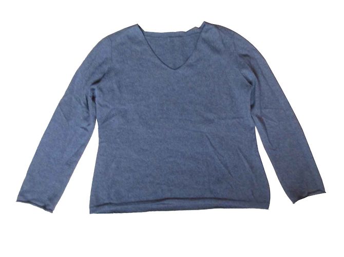 Autre Marque Kaschmir Pullover mit V-Ausschnitt braun 
