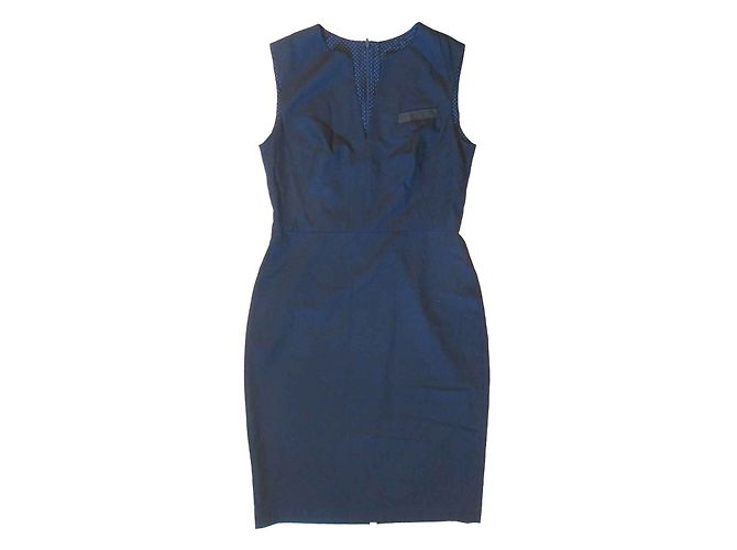 Paul Smith Black Kleid aus Wolle und Lammfell Schwarz