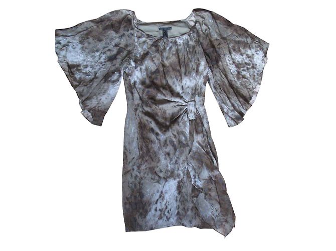Robe Mango en soie imprimé python