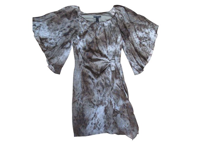 Vestido Mango de seda estampa python Impressão em python 