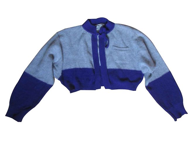 Sonia Rykiel Weste Lila und Grau Wolle Angora und Kaninchenhaar