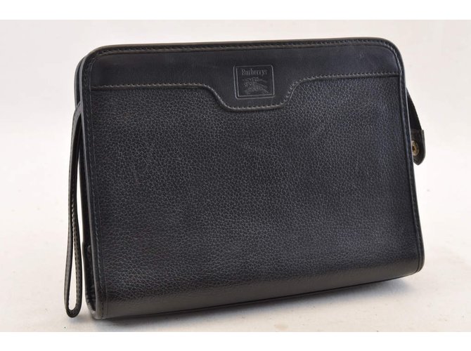 Burberry Leather Vintage Black  ref.103632