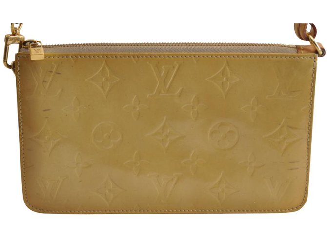 Louis Vuitton Monogram Lexington Cuir vernis Beige  ref.103714