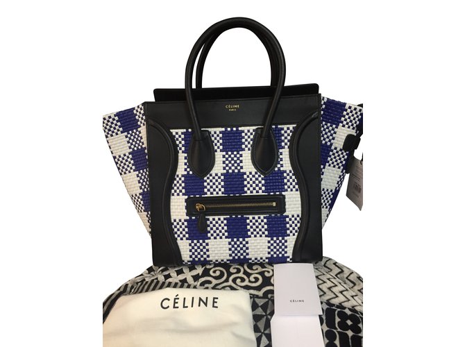 Céline mini cobalt bag Blu Pelle  ref.103733