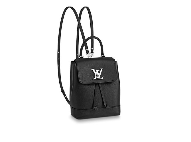 Mini mochila Lockme Louis Vuitton Preto Couro  ref.103776