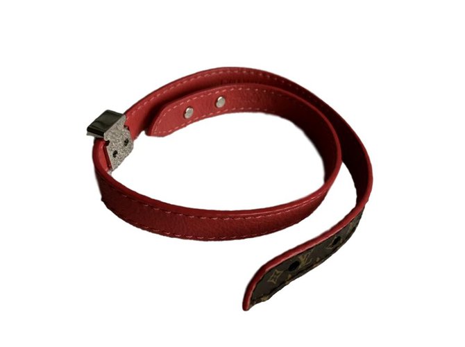 Louis Vuitton Bracelets Cuir Marron  ref.103825