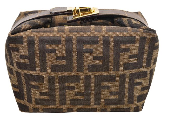 Cloth handbag Fendi X Versace Brown in Cloth - 32613007