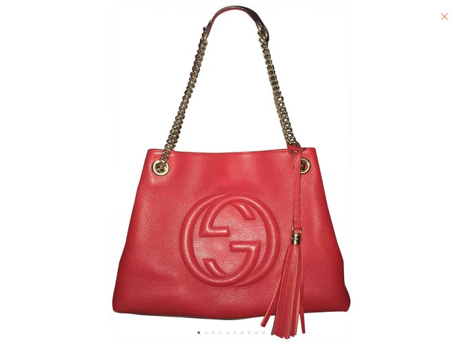 Gucci SOHO Vermelho Couro  ref.103947