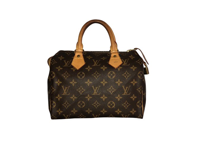 Speedy Louis Vuitton Handbags Brown Leather  ref.103991