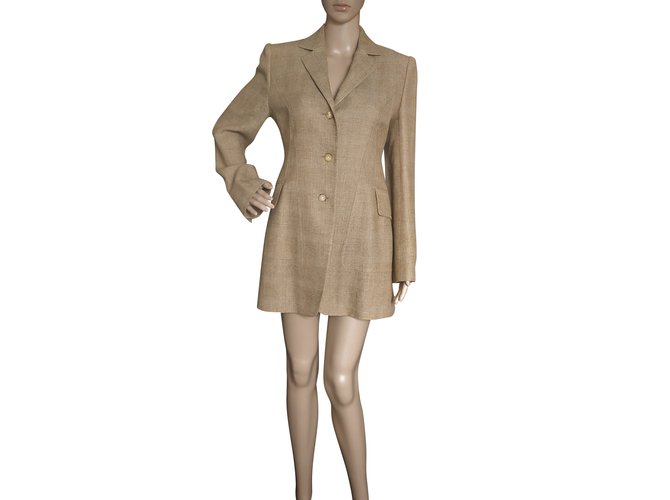 Hermès Jackets Beige Wool  ref.104022