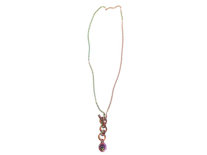 Chanel Irisierende Halskette Stahl  ref.104042