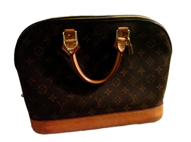 Louis Vuitton ALMA Brown Leather  ref.104052