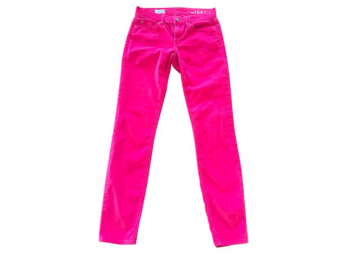 Jeans rosa leggings de terciopelo Gap 1969 T.26 X 32