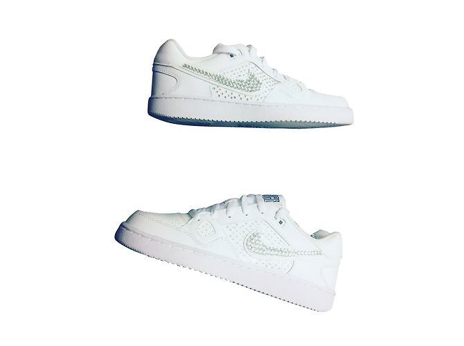 Nike force en cuir Blanc