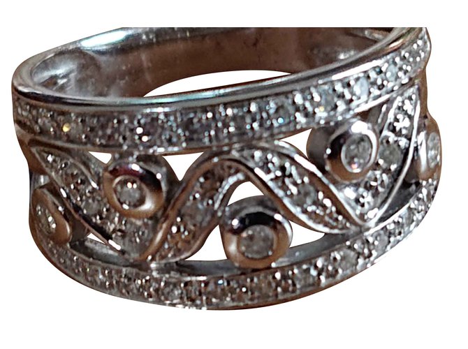 Autre Marque Ring aus Weißgold und Diamanten Silber  ref.104101
