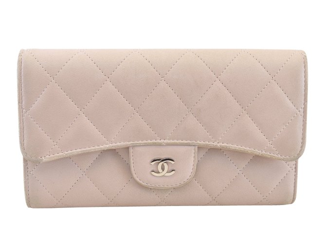 Chanel Lange Geldbörse Pink  ref.104120