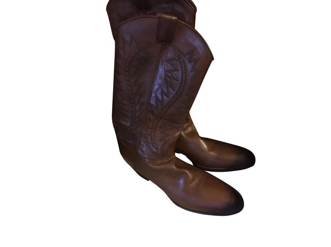 New boots Sartore Dark brown Leather  ref.104144