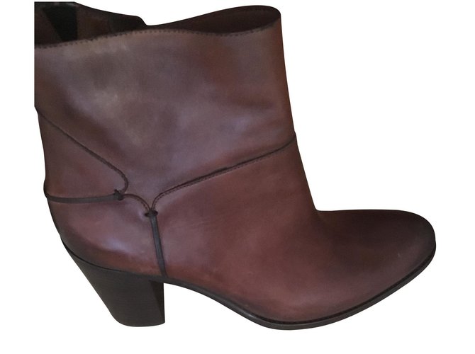 Sartore leather ankle boots Caramel  ref.104149