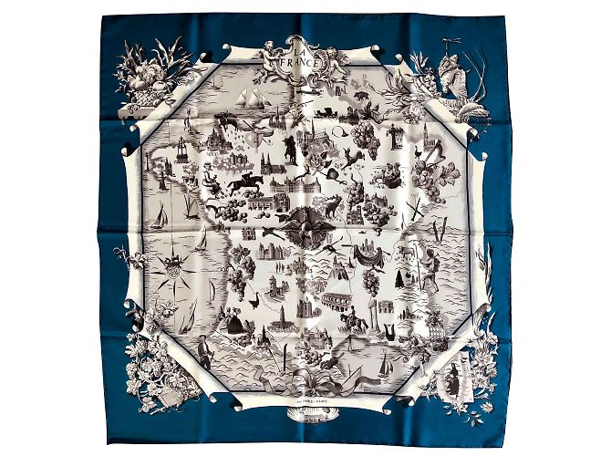 Hermès La France Nero Bianco Blu Grigio Bianco sporco Grigio antracite