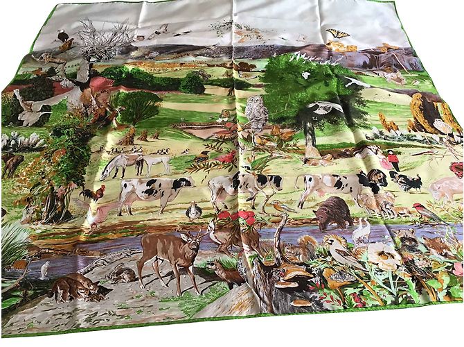 Hermès "jardin d'éden ou "naturalia" Multicolore