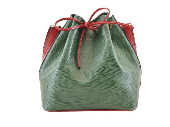 Louis Vuitton Epi Petit Noe Green Leather  ref.104255