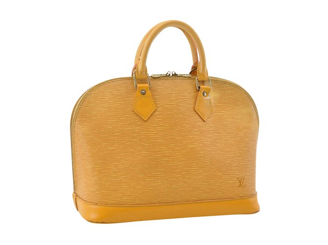 Louis Vuitton Alma yellow Leather  ref.104326