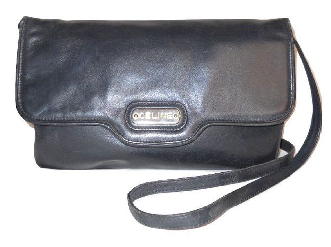 Céline CELINE vintage blue leather bag.  ref.104349