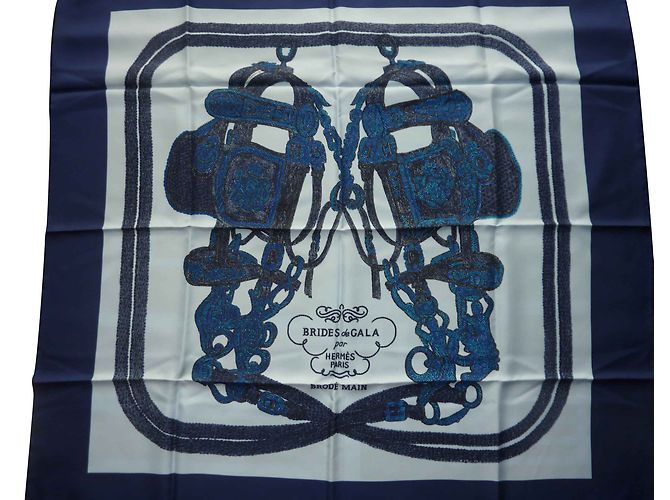 Hermès Gala Brides ricamate a mano - Leila MENCHARI 2015 Blu Blu navy