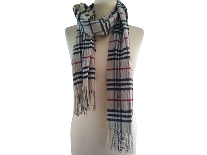 Burberry Scarves Beige Cashmere Wool  ref.104376