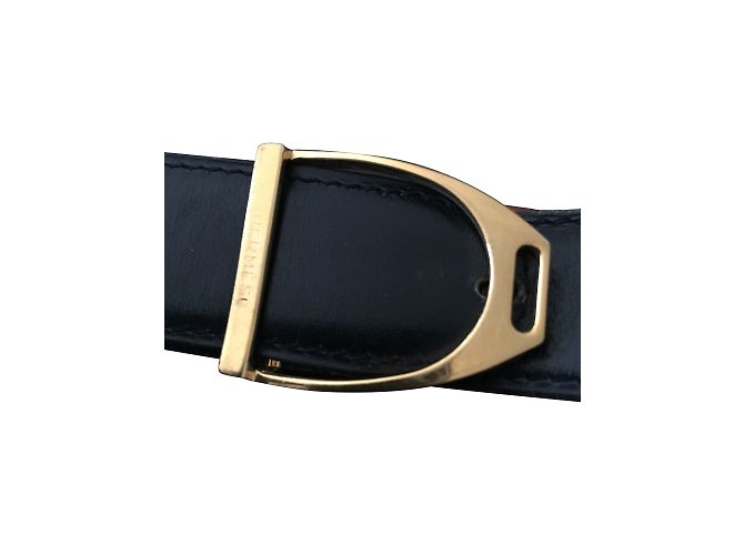 Hermès stirrup leather Black